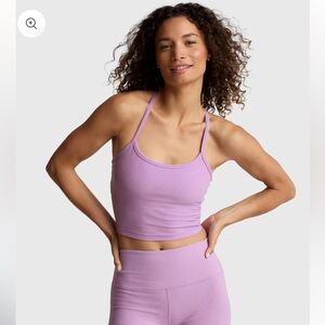 Beyond Yoga Spacedye Slim Racerback Cropped Tank NWT Lilac Petal size M